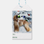 Afghan Hound Weihnachtsgeschenke Tags Geschenkanhänger (Vorderseite)