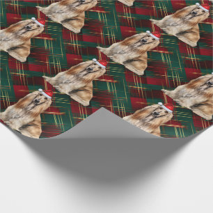 Afghan Hound Weihnachtsmann-Hund Feiertags-Plaid W Geschenkpapier