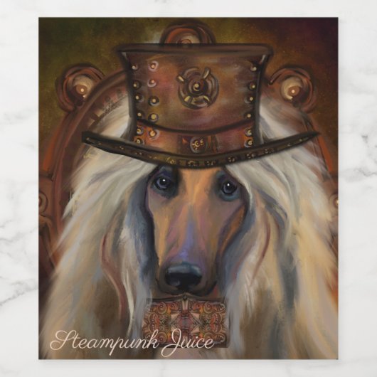 AFGHAN HOUND WEINETIKETT (Einzelnes Label)