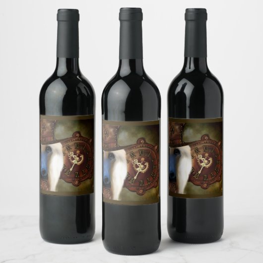 Afghan Hound Weinetikett (Flaschen)