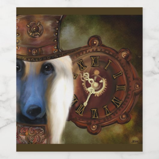 Afghan Hound Weinetikett (Einzelnes Label)