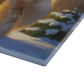 Afghan Hound With Christmas Lights Holiday Schneidebrett (Ecke)