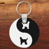 Afghan Hound Yin Yang Schlüsselanhänger (Vorderseite)