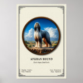 Afghan Hound Zoologie-Serie Poster (Vorne)