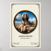 Afghan Hound Zoology Series Poster (Vorne)