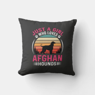 Afghan Hounds Retro Sonnenuntergang Hunde Liebhabe Kissen