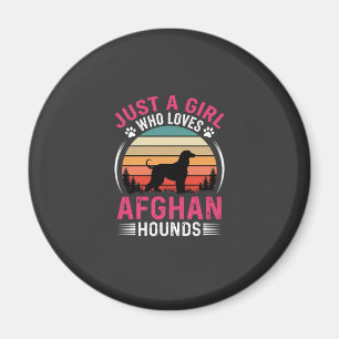 Afghan Hounds Retro Sonnenuntergang Hunde Liebhabe Magnet