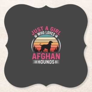 Afghan Hounds Retro Sonnenuntergang Hunde Liebhabe Untersetzer