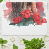 Afghan Hund Mama Geschirrtuch (Gefaltet)