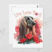 Afghan Hund Mama Postkarte (Vorne/Hinten)