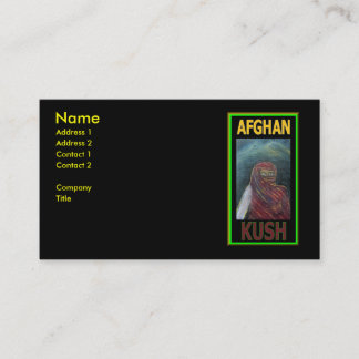 AFGHAN KUSH VISITENKARTE