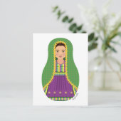 Afghan Matryoshka Postcard Postkarte (Stehend Vorderseite)