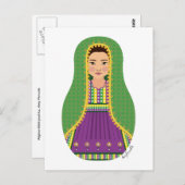 Afghan Matryoshka Postcard Postkarte (Vorne/Hinten)