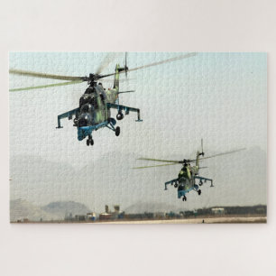 Afghan Mil Mi-24 Hind - Historischer Angriffshubsc Puzzle