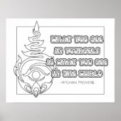 Afghan Proverb Coloring Poster (Vorne)