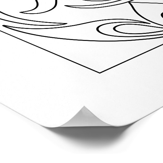 Afghan Proverb Coloring Poster (Ecke)