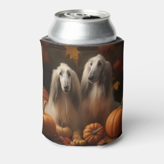 afghan Puppy Autumn Delight Pumpkin Dosenkühler (Kanne Rückseite)