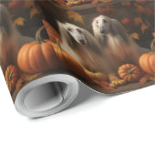 afghan Puppy Autumn Delight Pumpkin Geschenkpapier (Rolleneckpunkt)