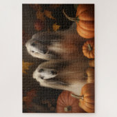 afghan Puppy Autumn Delight Pumpkin Puzzle (Vertikal)