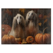 afghan Puppy Autumn Delight Pumpkin Schneidebrett (Vorderseite)