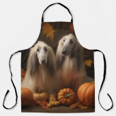 afghan Puppy Autumn Delight Pumpkin Schürze (Vorderseite)