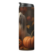 afghan Puppy Autumn Delight Pumpkin Thermosbecher (Nach rechts gedreht)