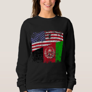 AFGHAN ROOTS Halbamerikanische Flagge USA AFGHANIS Sweatshirt