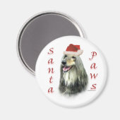 Afghan Santa Paws Magnet (Vorderseite/Rückseite)
