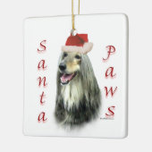 Afghan Santa Paws Magnet Keramikornament (Links)
