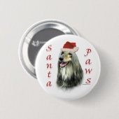 Afghan Santa Paws - Schaltfläche Button (Vorne & Hinten)