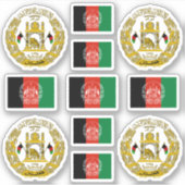 Afghan symbols / coat of arms and flag aufkleber (Vorderseite)
