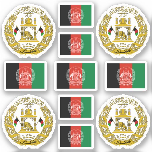 Afghan symbols / coat of arms and flag aufkleber (Vorderseite)