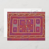 Afghan Wedding Textile Postkarte (Vorne/Hinten)