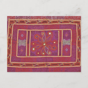 Afghan Wedding Textile Postkarte