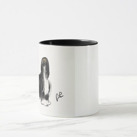 Afghane black&tan tasse (Zentrum)