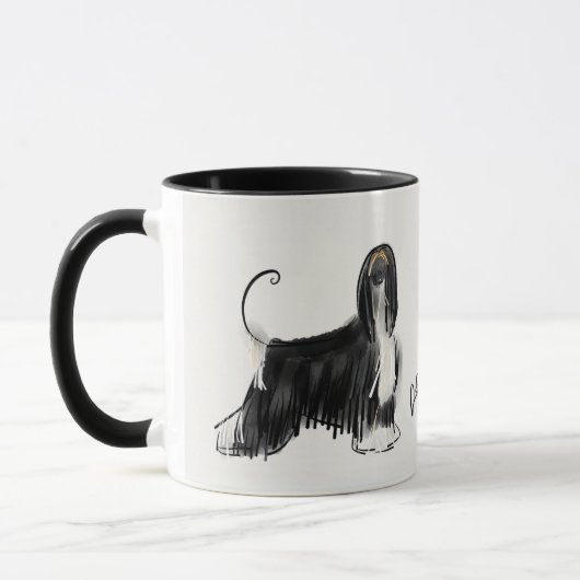 Afghane black&tan tasse (Links)