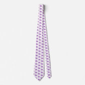 Afghane Hunde Silhouette Lila Weiß Krawatte (Vorderseite)