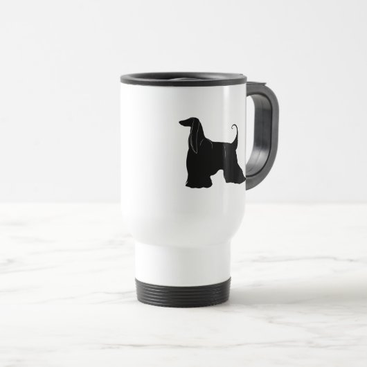 Afghane in der Silhouette Reisebecher (VorderseiteRechts)