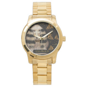 AFGHANEN-RÜDE GOLD  ARMBANDUHR