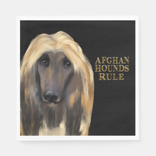 AFGHANEN-WELPE SERVIETTE (Vorderseite)