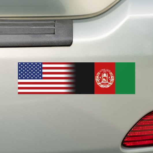 Afghanisch-amerikanische Flagge - US-Flagge Autoaufkleber (Auf Auto)