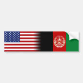Afghanisch-amerikanische Flagge - US-Flagge Autoaufkleber (Vorne)