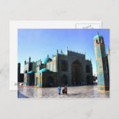 afghanisch-blaue Moschee Postkarte (Vorne/Hinten)