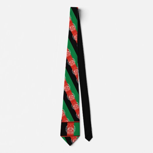 Afghanische Flagge, Flagge Afghanistans Krawatte (Vorderseite)