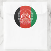 Afghanische Flagge, Flagge Runder Aufkleber (Tasche)