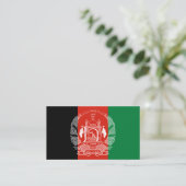 Afghanische Flagge, Flagge Visitenkarte (Stehend Vorderseite)