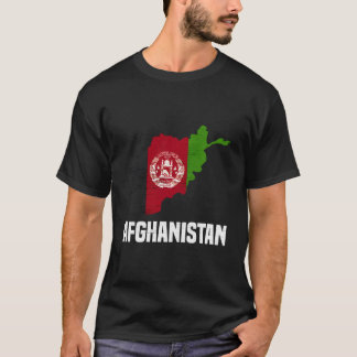 Afghanische Flagge Länderkarte Kontur Afghanistan T-Shirt