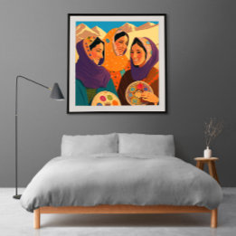 Afghanische Frauen spielen Darya Poster