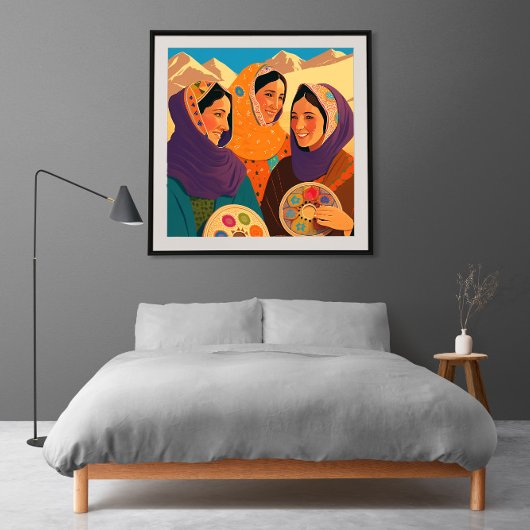 Afghanische Frauen spielen Darya Poster