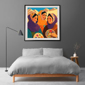 Afghanische Frauen spielen Darya Puzzle